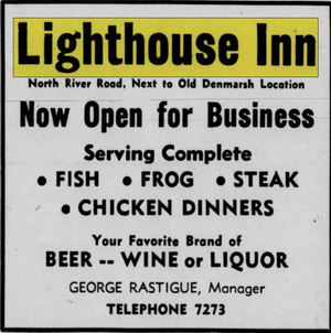 Lighthouse Inn - May 1945 Ad (newer photo)